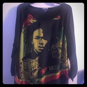 Bob Marley Sheer shirt